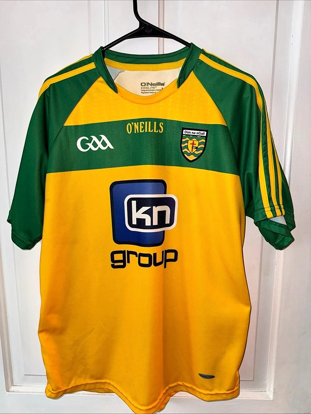 O'Neills Donegal GAA Home Jersey Yellow & Green Size Large